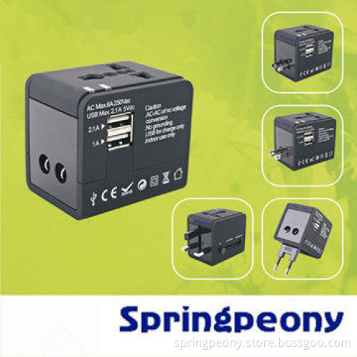 Universal Travel Power Plugs, 110-250V AC Input